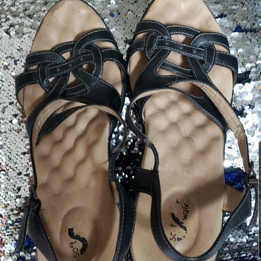 Soft walk low wedge heels